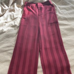 Wide-leg Burgundy Pant